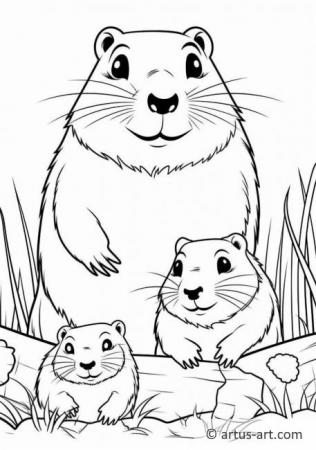 Páginas para colorear de marmotas