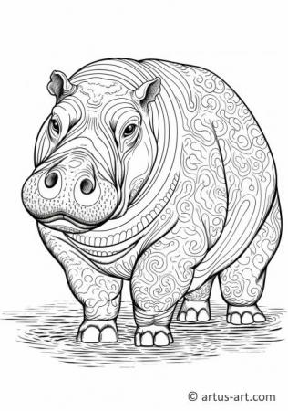 Páginas para colorear de hipopótamos