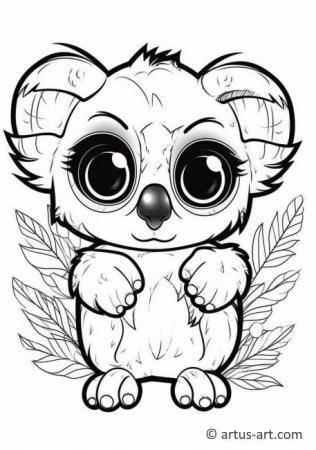 Cute Loris Coloring Page For Kids