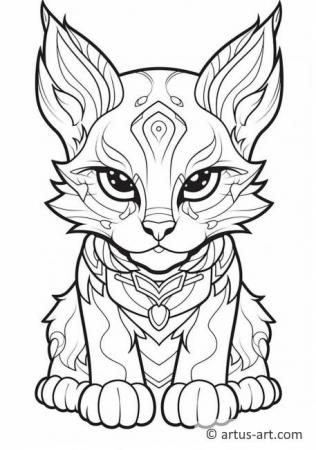 Lynx Coloring Page For Kids