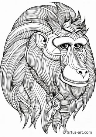 Mandrill Coloring Page