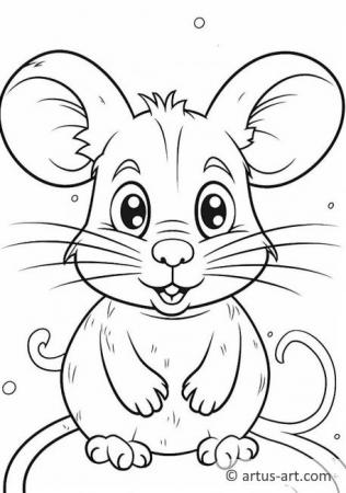Pagina da colorare di topolini carini