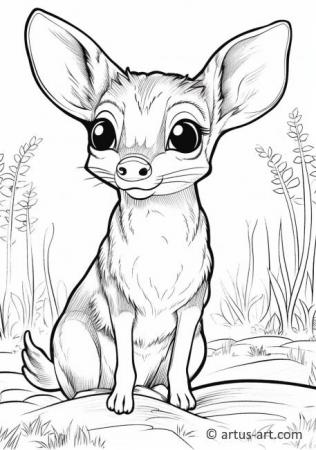 Cute Mouse Deer Coloring Page
