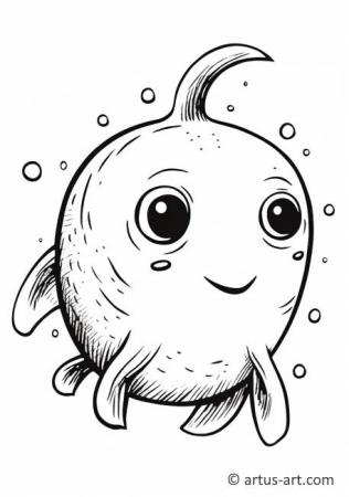 Narwhal Coloring Page For Kids