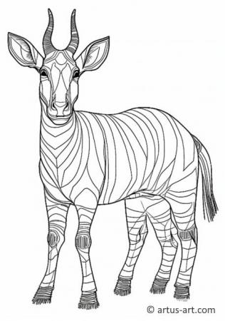 Okapi Malvorlage für Kinder