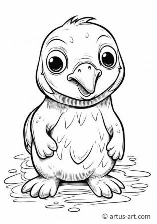 Cute Platypus Coloring Page For Kids