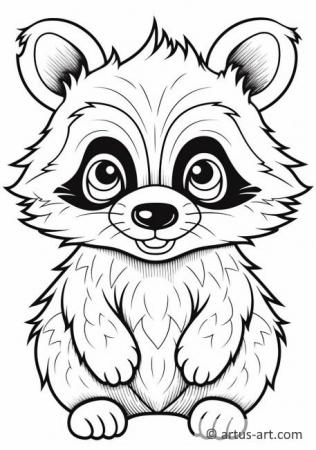 Raccoon dog Coloring Page