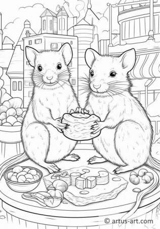 Rats Coloring Page