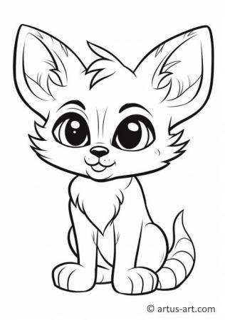 Cute Sand cat Coloring Page