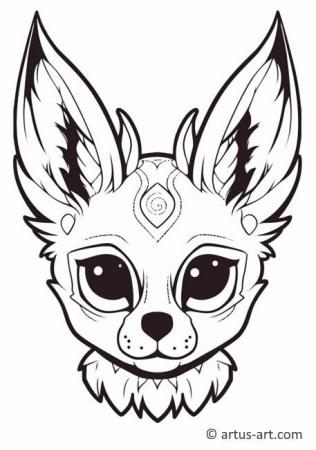 Cute Serval Coloring Page For Kids