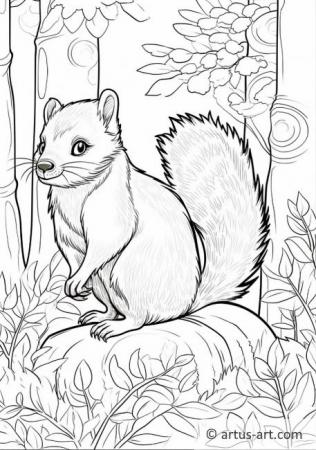 Skunk Coloring Page For Kids