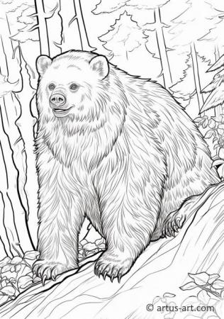 Sloth bear Coloring Page