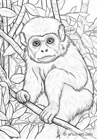realistic monkey coloring pages