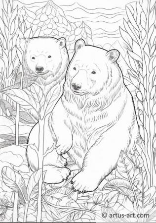 Sun bears Coloring Page