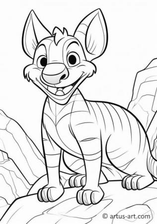 Pagina da colorare del tigre della Tasmania per bambini