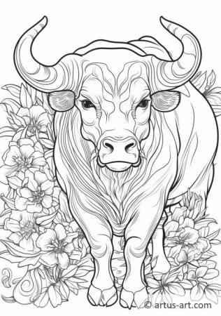 Water buffaloes Coloring Page