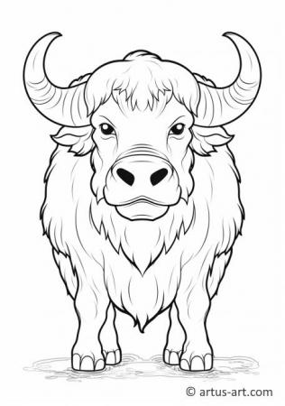 Cute Water buffaloes Coloring Page