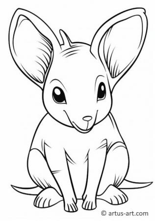 Cute Aardvark Coloring Page