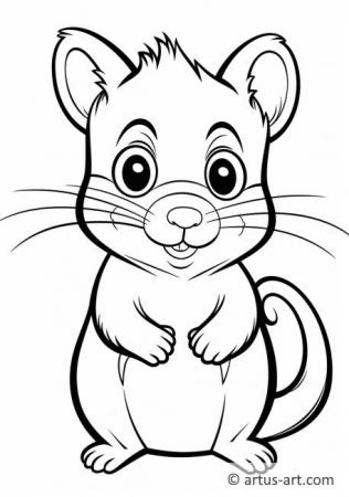 Cute Agouti Coloring Page