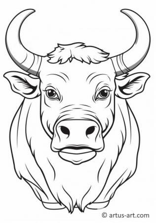 Cute Bulls Coloring Page