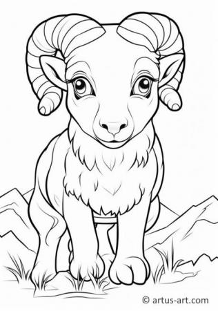 Dall Sheep Coloring Page For Kids