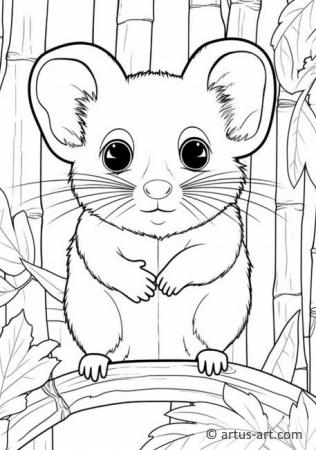 Dormouse Coloring Page For Kids