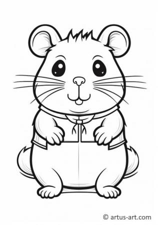 Gerbil Coloring Page For Kids