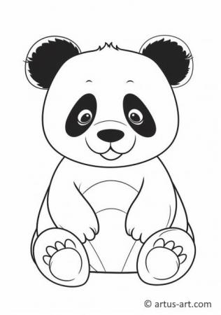Süßes Großer Panda Ausmalbild