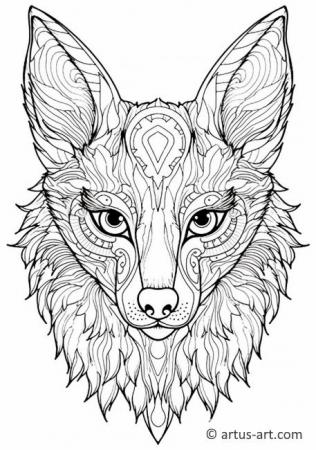 Cute Jackals Coloring Page For Kids