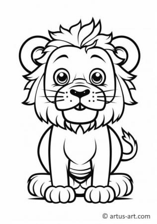 Львица раскраска для детей