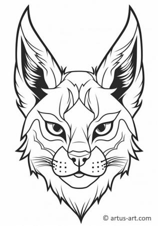 Cute Lynx Coloring Page