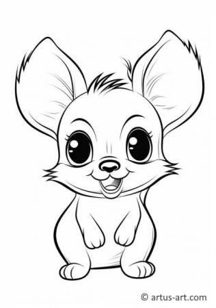 Mouse Deer Coloring Page For Kids