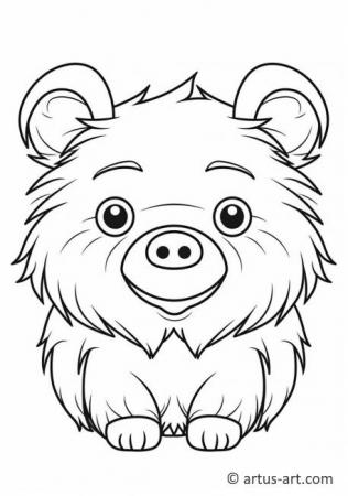 Cute Peccary Coloring Page