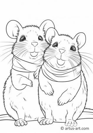 Ratten Ausmalbild für Kinder