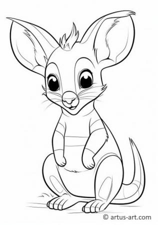 Page de coloriage de wallaby pour enfants