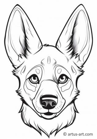 Cute Wild dog Coloring Page