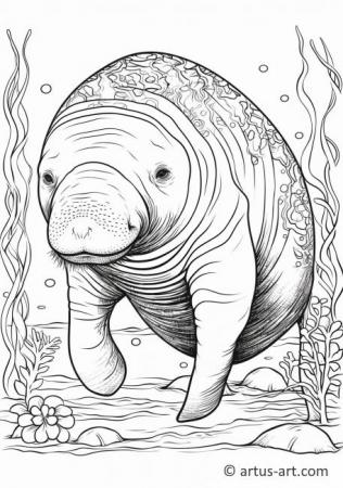 Manatee Coloring Page