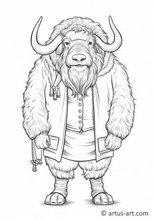 Musk ox Coloring Page