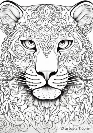 Snow leopard Coloring Page