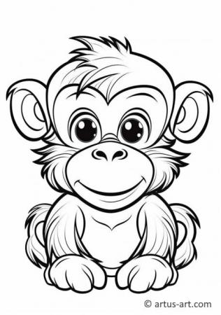Раскраска обезьяны для детей