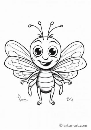 Mayfly Coloring Page For Kids