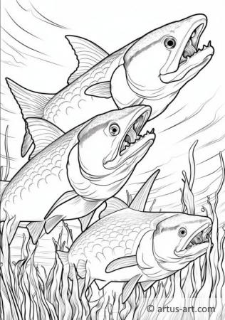 Barracudas Coloring Page For Kids