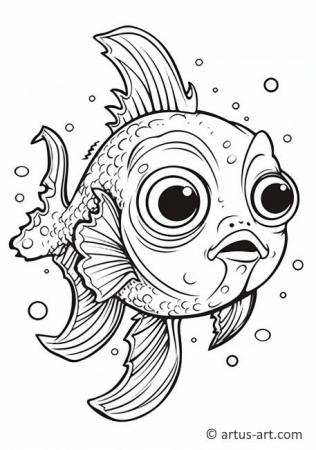 Catfish Coloring Page For Kids