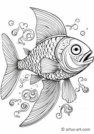 Flying fish Coloring Page
