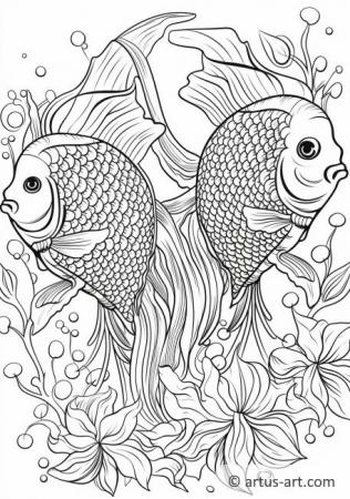 Kultakalat Värityskuva