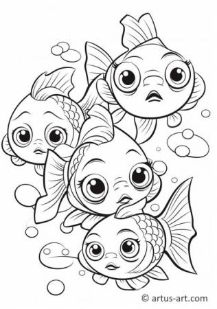 Awesome Goldfishes Coloring Page