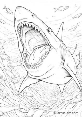 Beyaz köpekbalığı Boyama Sayfaları