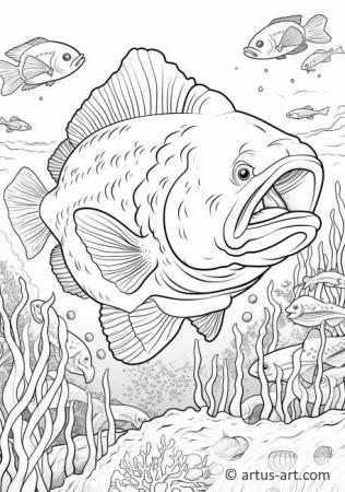 Halibut Coloring Page For Kids