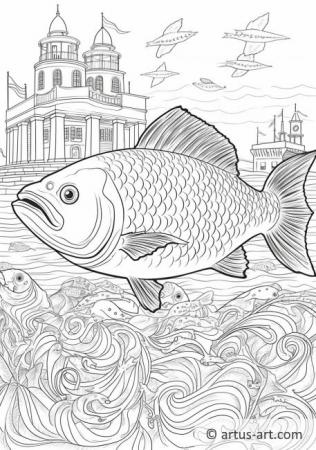 Herring Coloring Page For Kids