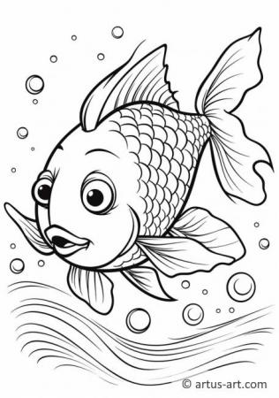 Awesome Koi fish Coloring Page For Kids